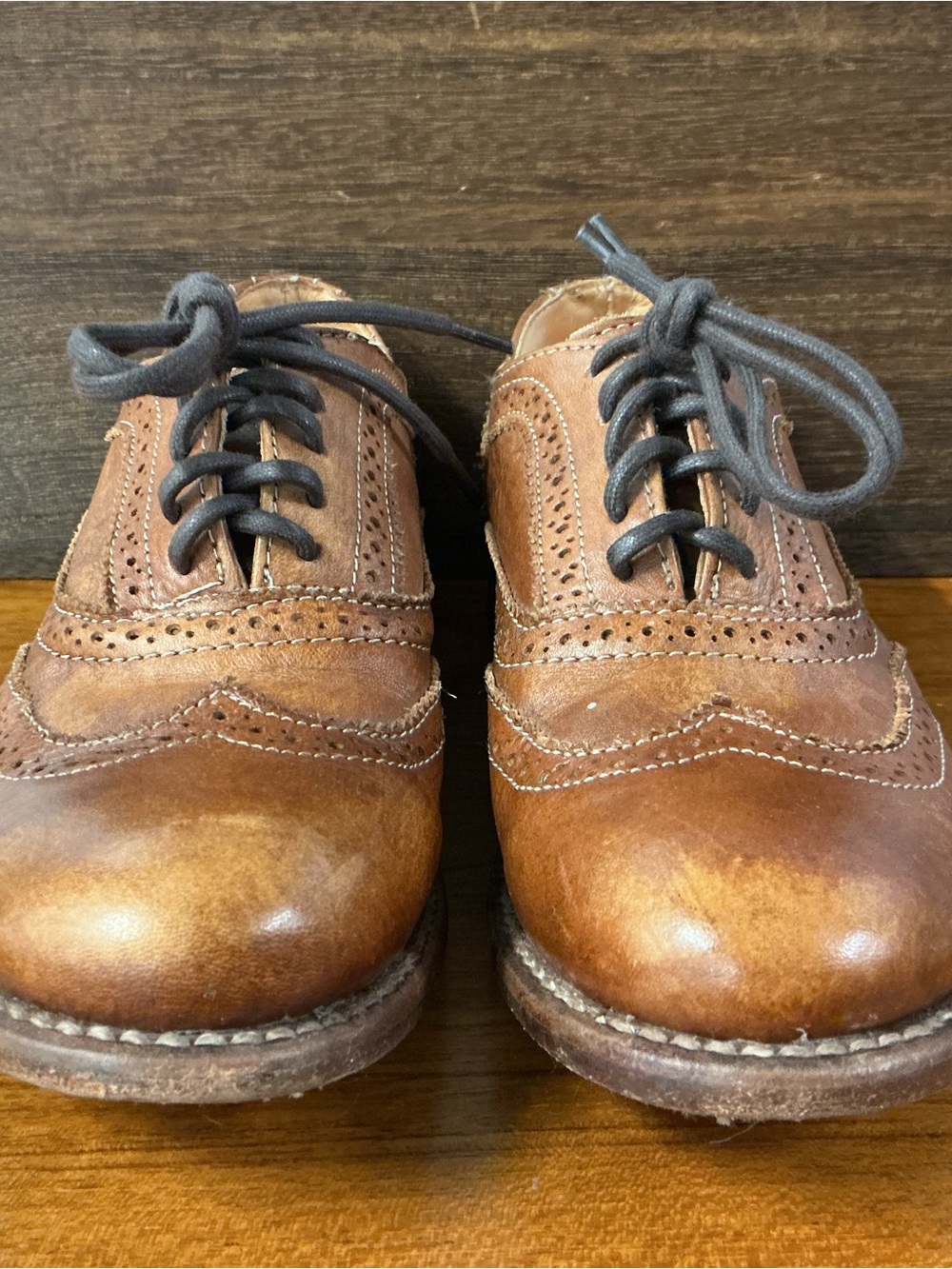 Bed Stu Lita Channing Oxford Shoes Wingtip Cobbler Distressed Leather Women 6.5 - Picture 4 of 9